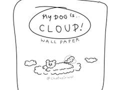 [배경화면] 구름 강아띠 11월 배경화면