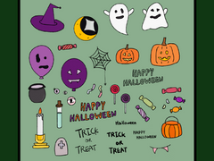 [굿노트 스티커] 낙서 할로윈
