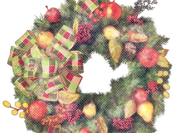 [유료] 크리스마스 리스 이미지 판매