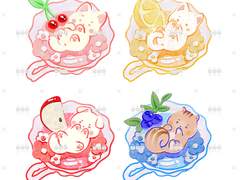 [도안] 쫑키밍탬 동물화 퐁당 찻잔