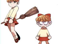 <인간인증 낙서> 리리 채색 일러스트