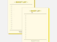 노랑노랑 귀여운 굿노트 버킷리스트 (무료공유)