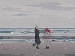 너와 걷는 겨울바다
