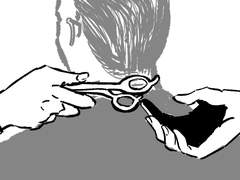 상한 부분을 잘라내는 거예요.