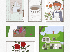 [굿노트]빨간머리 앤 스티커