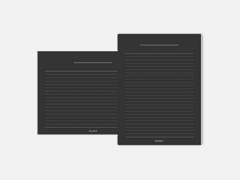 굿노트 줄노트 무료공유(Black ver. / 가로형, 세로형)