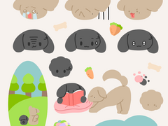 가비지타임 스티커 도안 공유