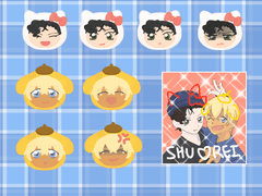 아카아무 스티커 도안 배포