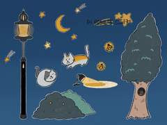 찌 별헤는 밤 굿노트 스티커(그리고 고양이 두마리)