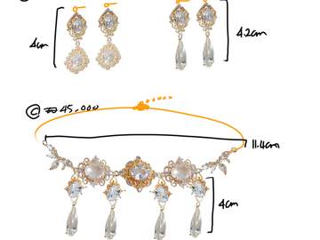 로판st 귀걸이, 목걸이 세트