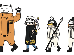 원피스 하트해적단 아크릴키링 도안 배포