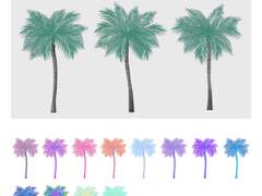 야자수 세트(브러시+PNG파일)