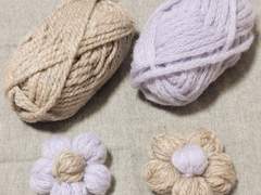 털실 꽃 모티브