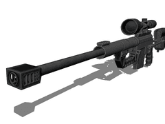 저격총 CheyTac Intervention M200 [클립스튜디오 3D 모델링]