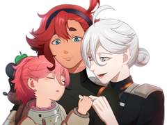 건담 수성의 마녀 백합포함(미오슬레, 니카츄츄)