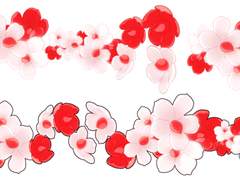 꽃 장식 브러쉬