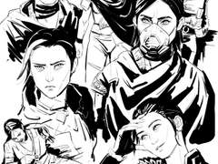 아케인 여성들 선 낙서