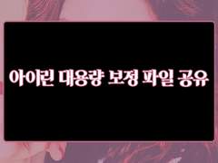 아이린 대용량 보정 파일 공유