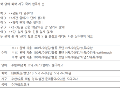 수능 벼락치기 스케줄 관리