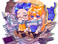 커플 목도리 커미션