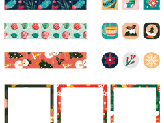 크리스마스 패턴 스티커