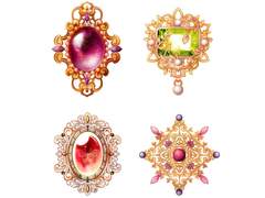 로판 웹툰 일러스트 장신구 브로치Y 브러쉬 세트