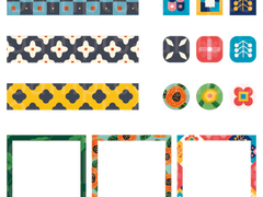 스칸디나비안 패턴 스티커 (1)