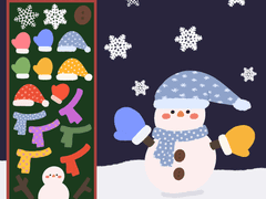 [DOHA PLANET] 추억의 눈사람 옷입히기! 꾸미기! 아이패드 다이어리 굿노트 다꾸 스티커 png 스티커