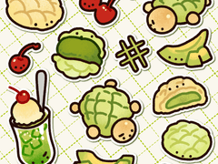 [굿노트] 사르르 녹아요 메론빵 친구들 스티커