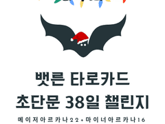 뱃른 타로카드 38일 초단문 챌린지(1~19일)