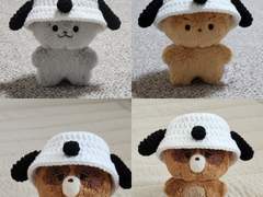 말랑 까망귀 강아지 모자 뜨개 도안