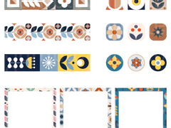 스칸디나비안 패턴 스티커 (2)