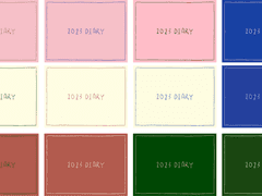 2023 레트로 펜슬 다이어리 12종 (만년)