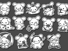 만두강아띠 굿노트 스티커