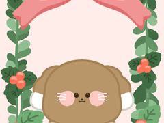 [애플워치 페이스] 모카냥하우스 크리스마스 리스