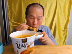 먹방 브베 - 오모리 김치찌개 라면 먹방