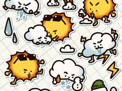 [굿노트] 맑고 흐린 내 일상 스티커🌞