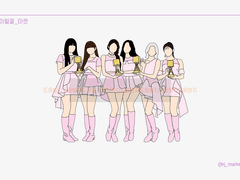 아이브 마마 단체 사진 일러스트 무료 배포 공유