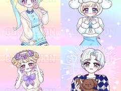 꽃비커미션 낙서타입 | MD