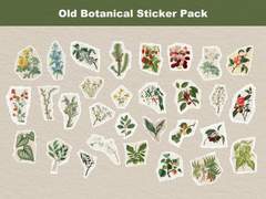 ::굿노트 스티커:: 찢어 붙인 보태니컬 스티커