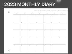 굿노트서식) 2023 날짜형 먼슬리 다이어리