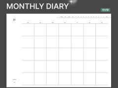 굿노트서식) 만년형 먼슬리 다이어리