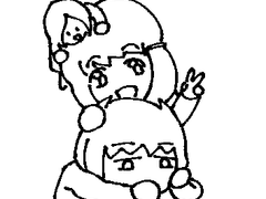 특내태 흑백낙서 스티커