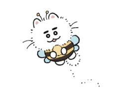 아기꿀벌밍냥이 키링 도안 유료 배포