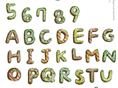 크리스마스 리스 문자 굿노트 스티커