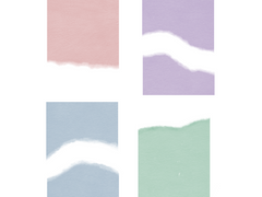 [굿노트 스티커] 찢어진 종이메모지