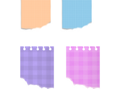 [굿노트 스티커] 찢어진 종이메모지2