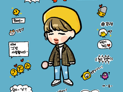 [12.24수정]한입 지미니/정구기🐥 스티커 도안 공유