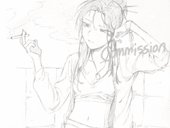 손그림 흑백 낙서 커미션