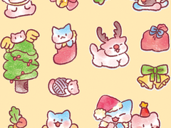 굿노트 : 크리스마스 아이♥퐁이 스티커